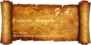 Fuderer Armanda névjegykártya